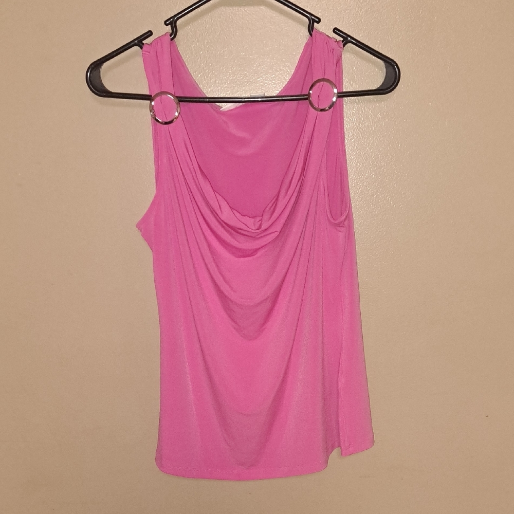 Cato Vibrant Pink Drape Tank Top